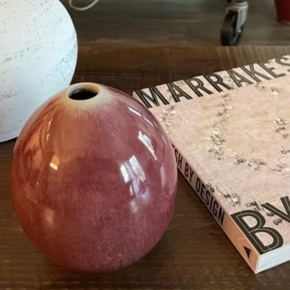 West Elm Vase 6" Mauve/Pink - Picture 1 of 2